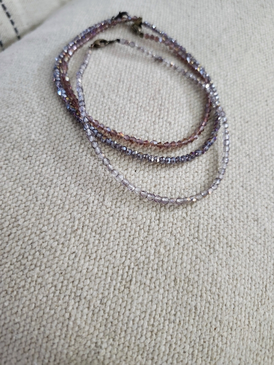 Jewelry - Set Of 3 Neutral Beaded Layering Anklets - Festival, Beach, Coachella, Boho